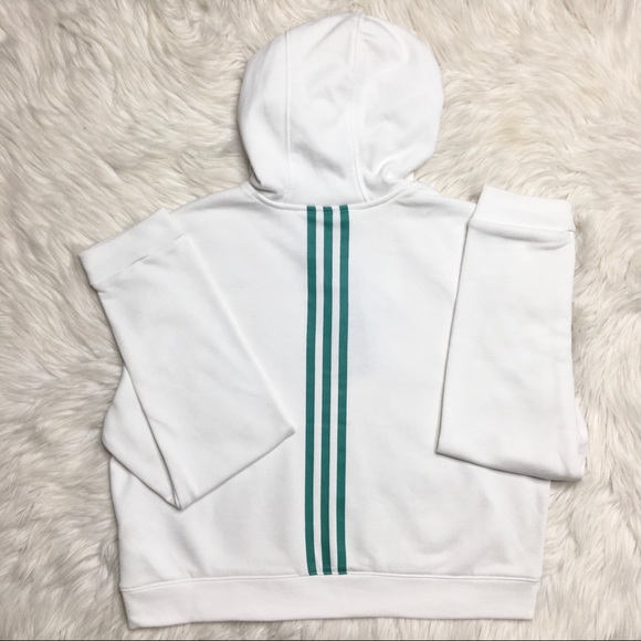adidas Tops - Adidas Stripe Crop Hoodie
